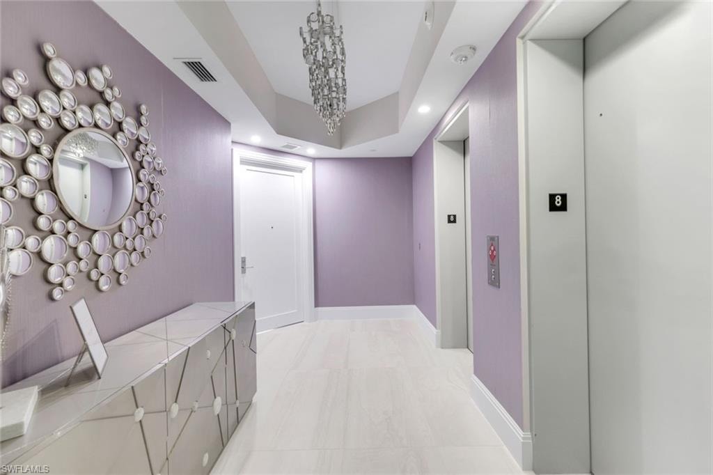 Designer-appointed private elevator lobby.