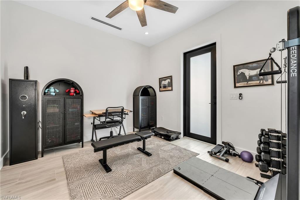 DEN/EXERCISE ROOM WITH PRIVATE ENTRANCE.