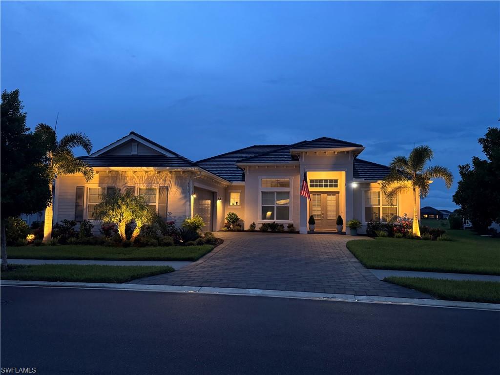 Evening View of property