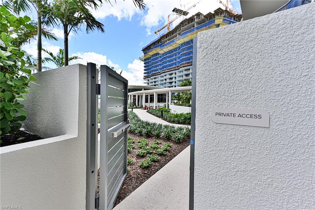 Private gate to amenities