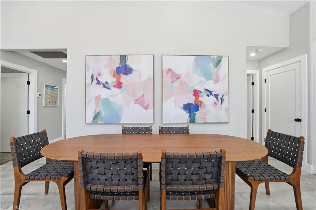 View of dining area - Virtually Edited Image