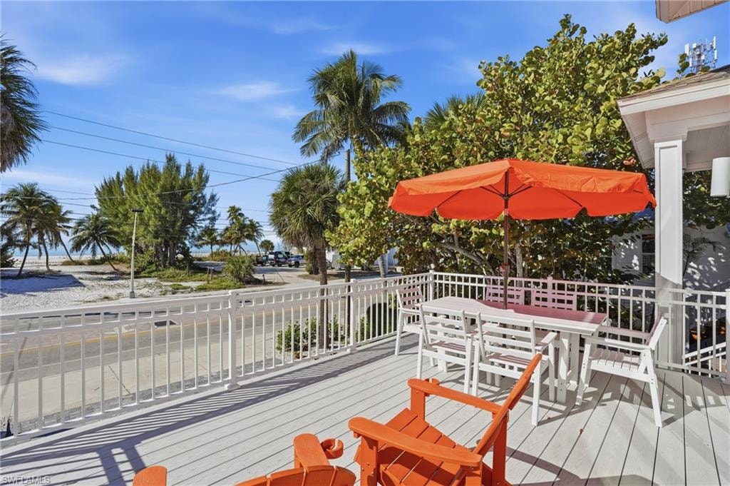 Deck with outdoor dining space - Virtually Edited Image