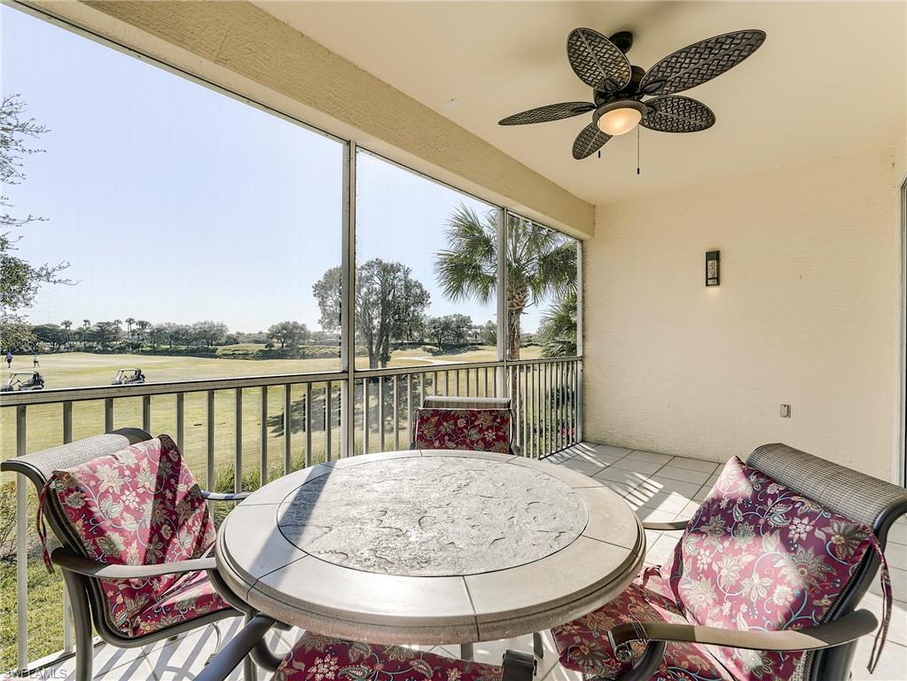 Lanai with view of golf course