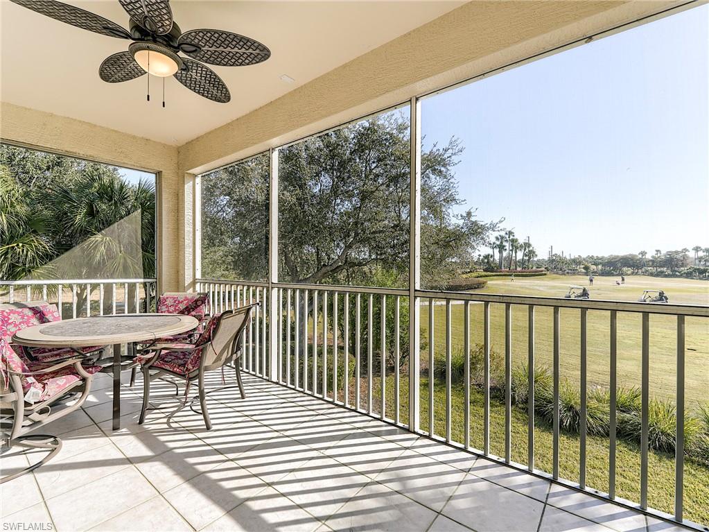 Lanai with view of golf course