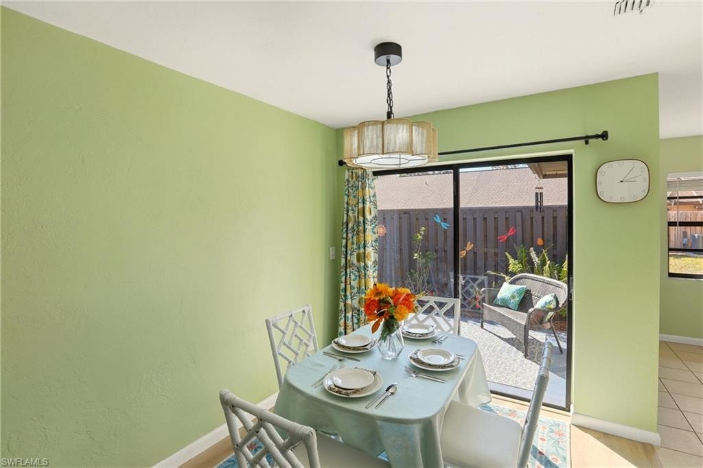 Dining area featuring baseboards
