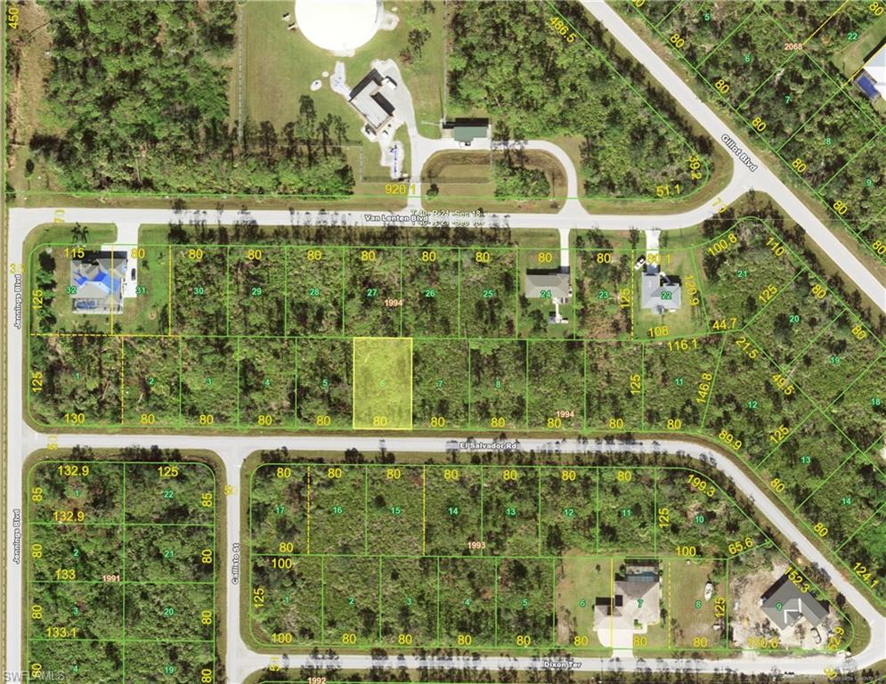 Aerial overview of property's location with property boundaries highlighted