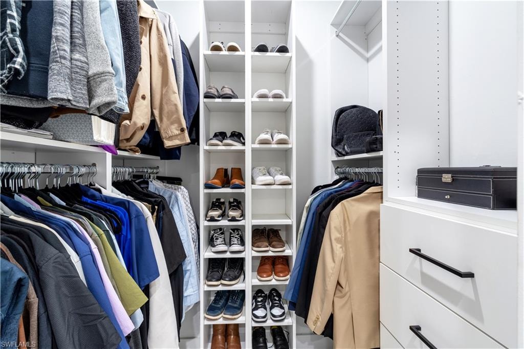View of walk in closet