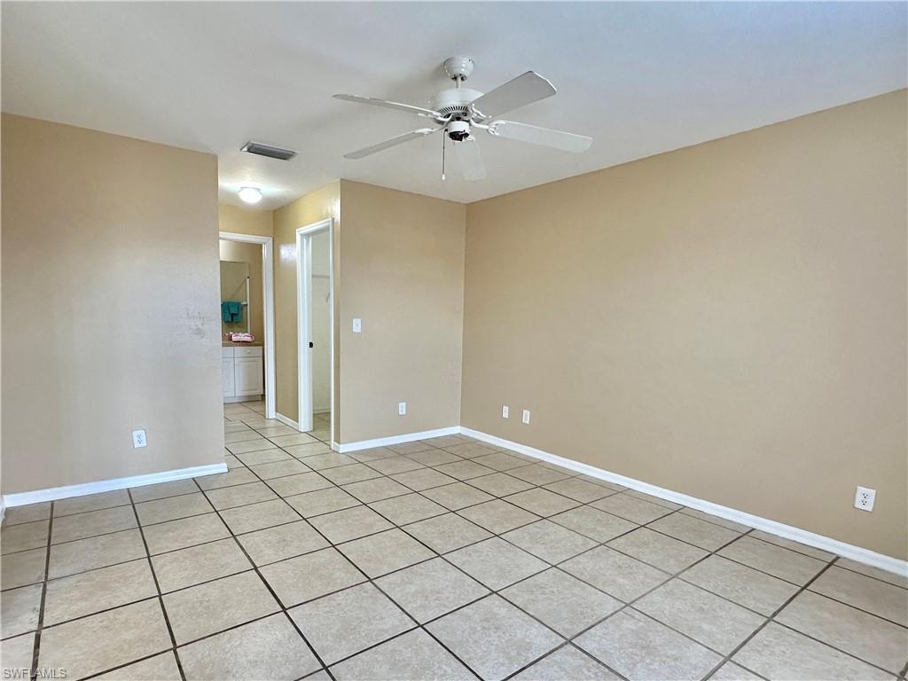 Primary Suite Bedroom with new fan/light