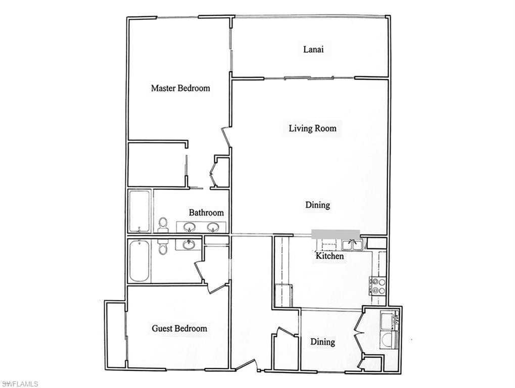Floor plan of Sunset Royale 802