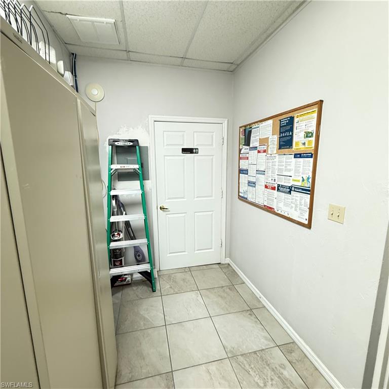 Back room area with bathroom
