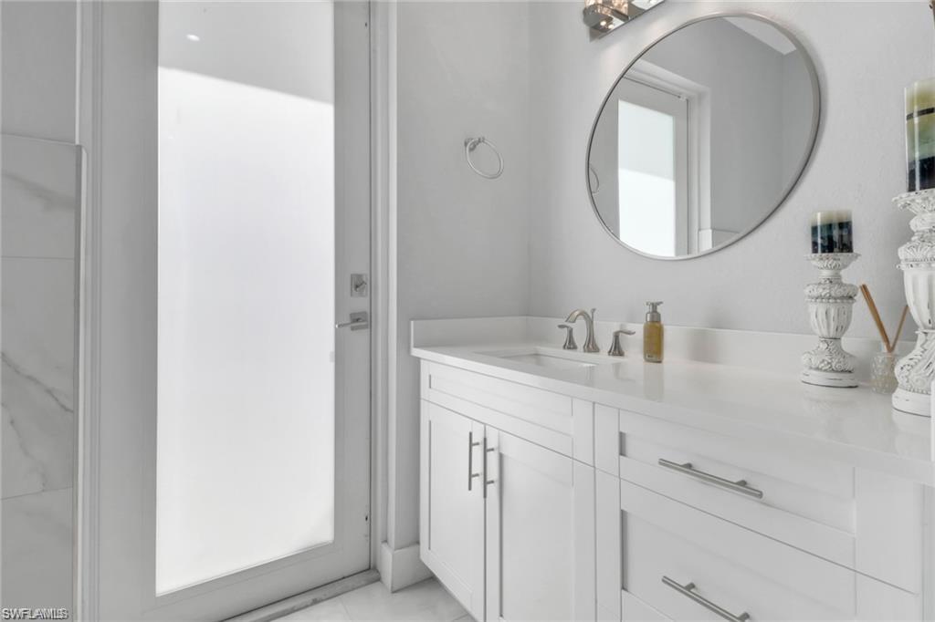 Bathroom featuring vanity