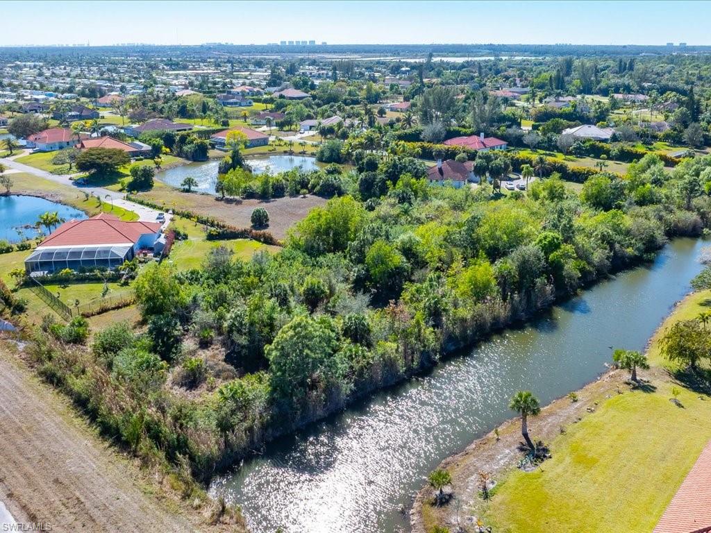 Drone / aerial view of a nearby body of water