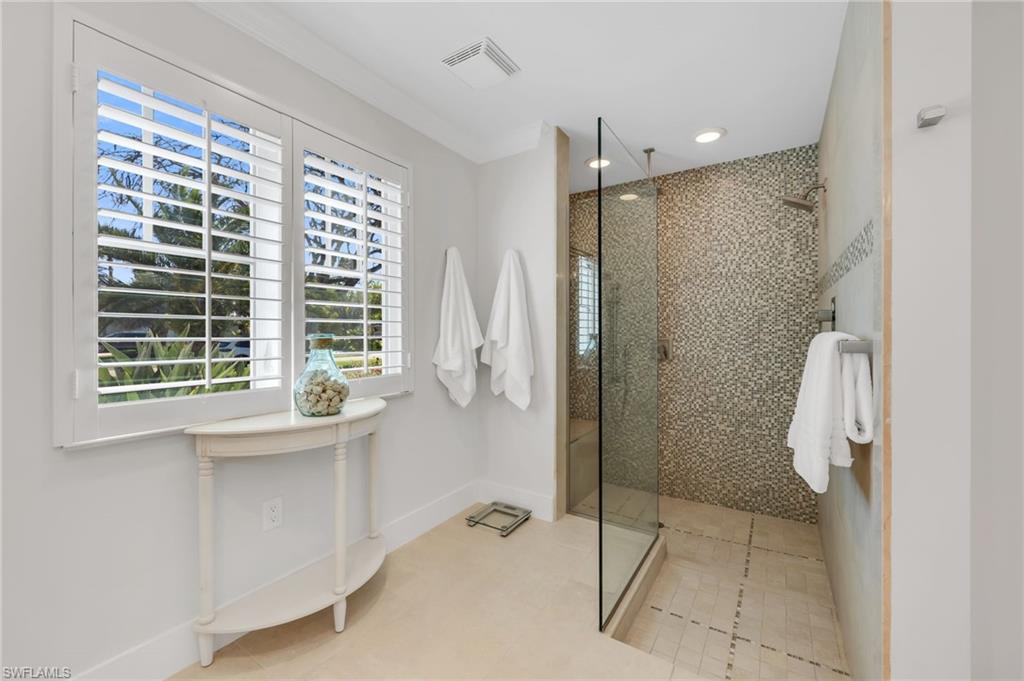 Large spa-type shower adds luxury