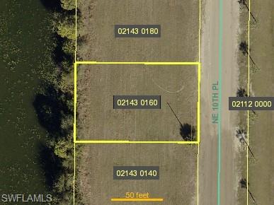 Aerial map of property and surrounding area