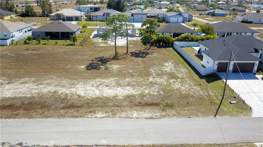 Aerial view of residential area