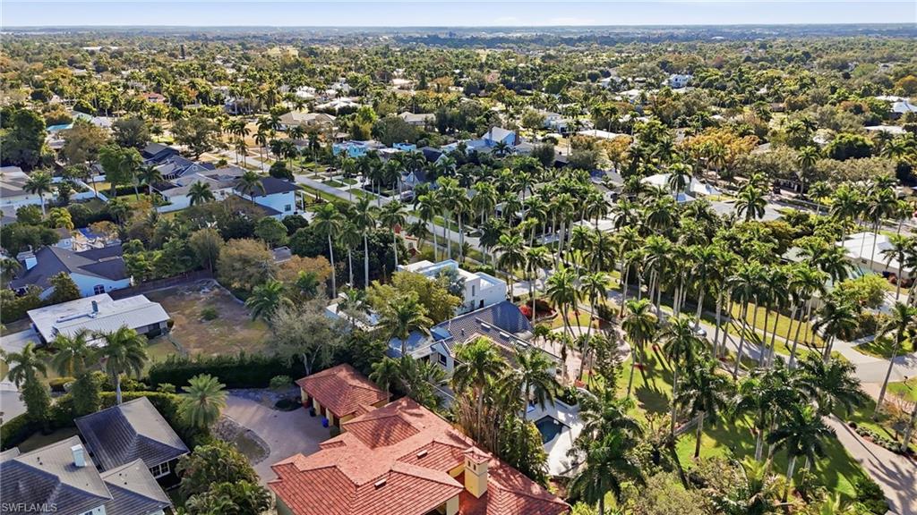 Aerial view of residential area