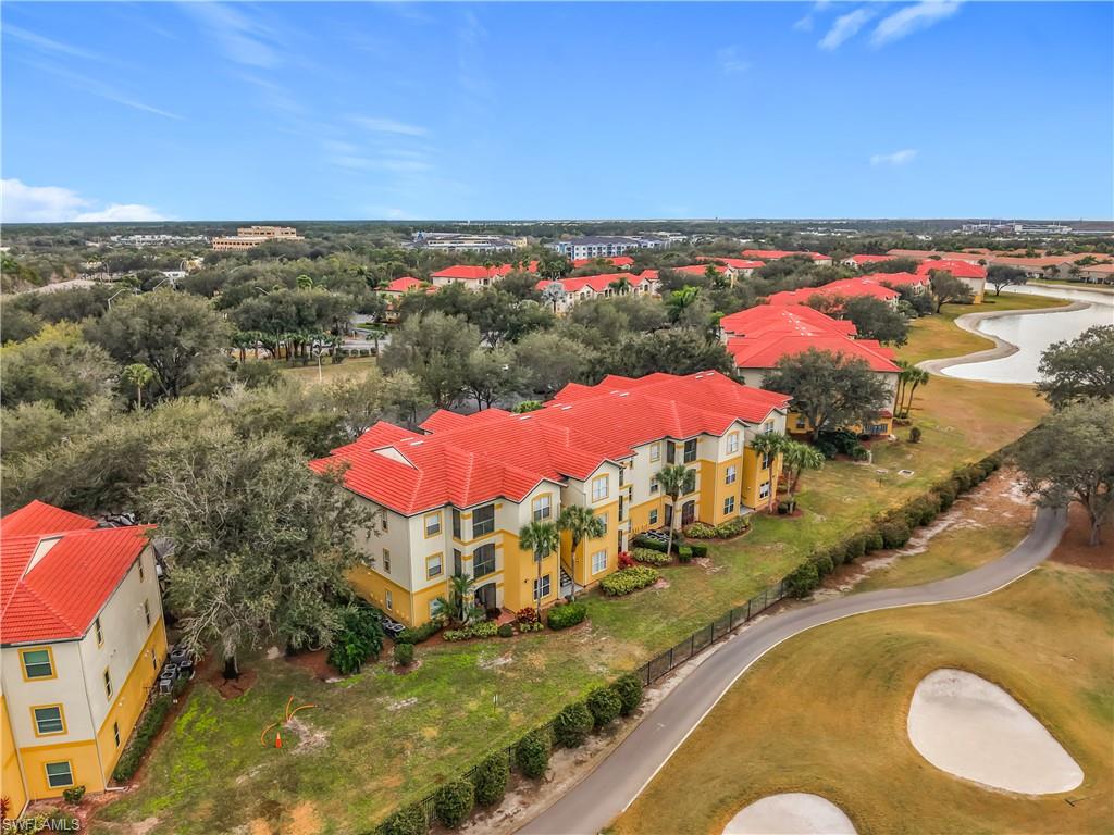 Aerial view of a golf course