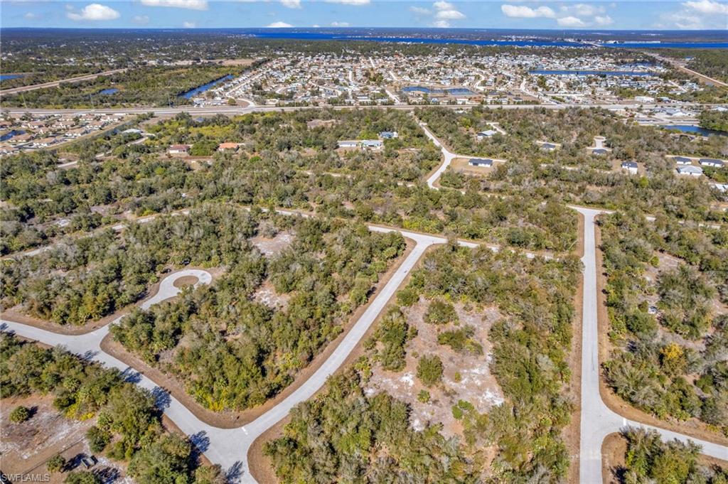 Aerial view of property's location