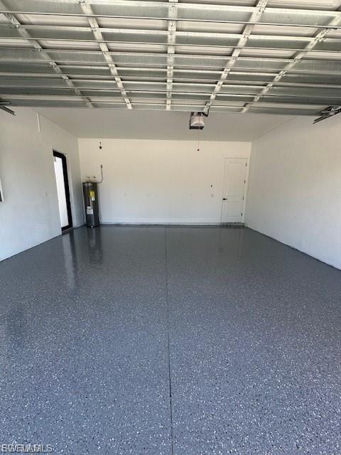Garage with water heater
