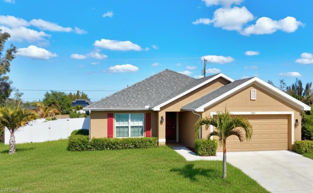 Home has 6ft fence & sited to provide large side yard as well as large backyard.