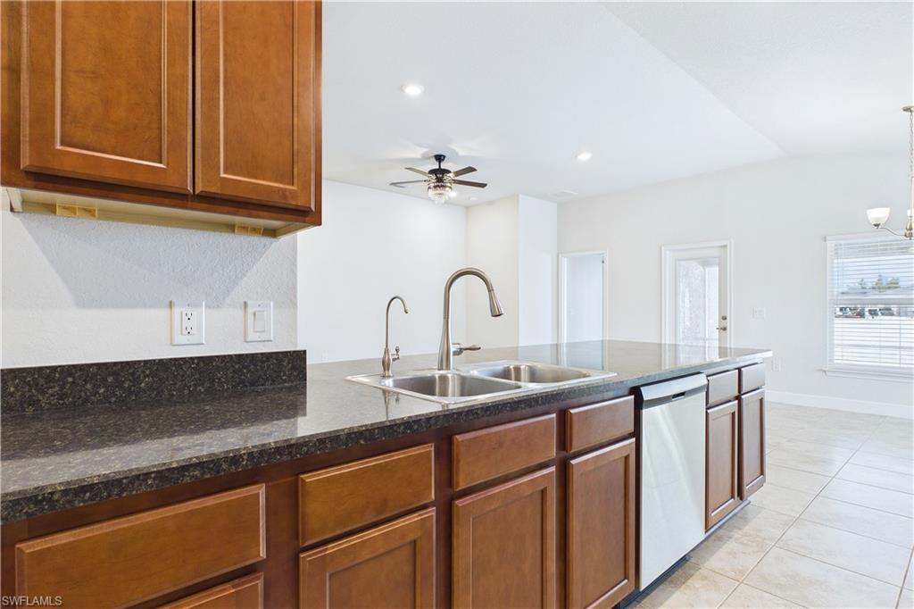 Kitchen is open to living room.