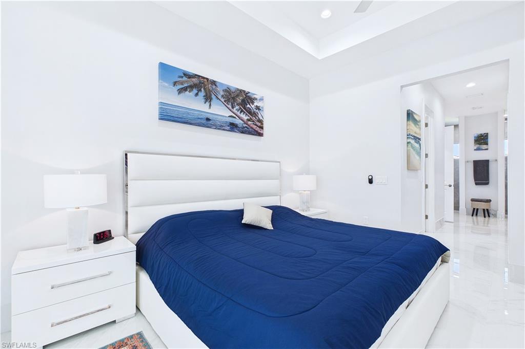 Bedroom featuring recessed lighting and a ceiling fan