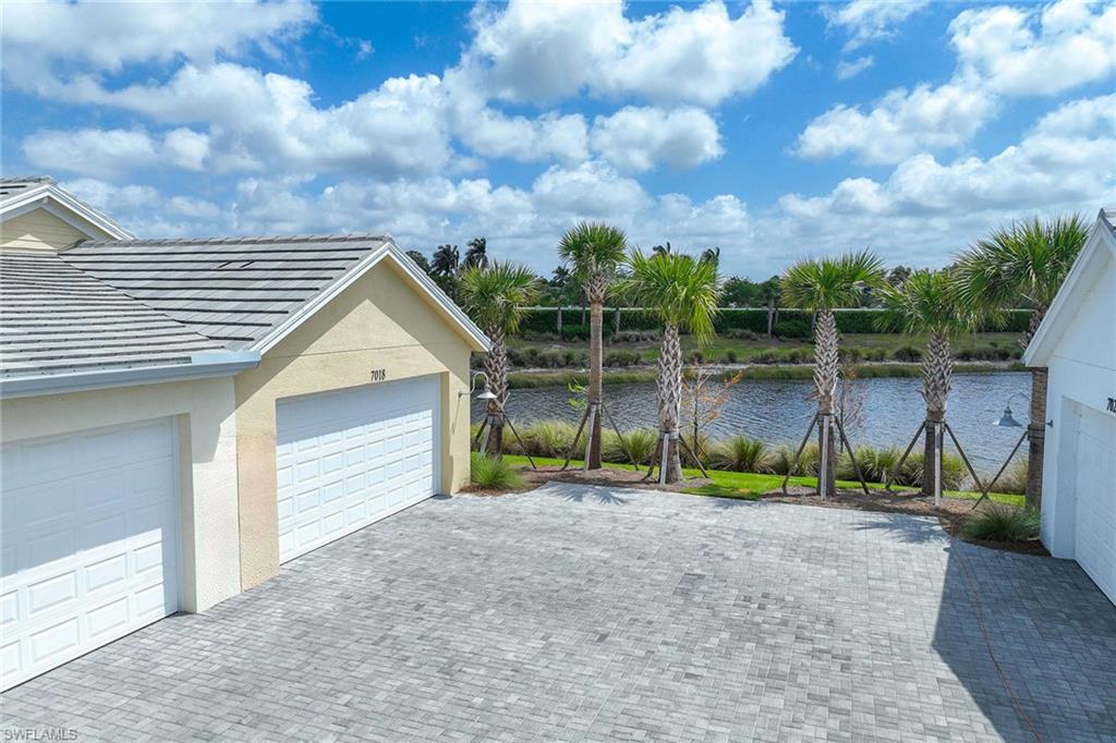 Two car garage with epoxy flooring.