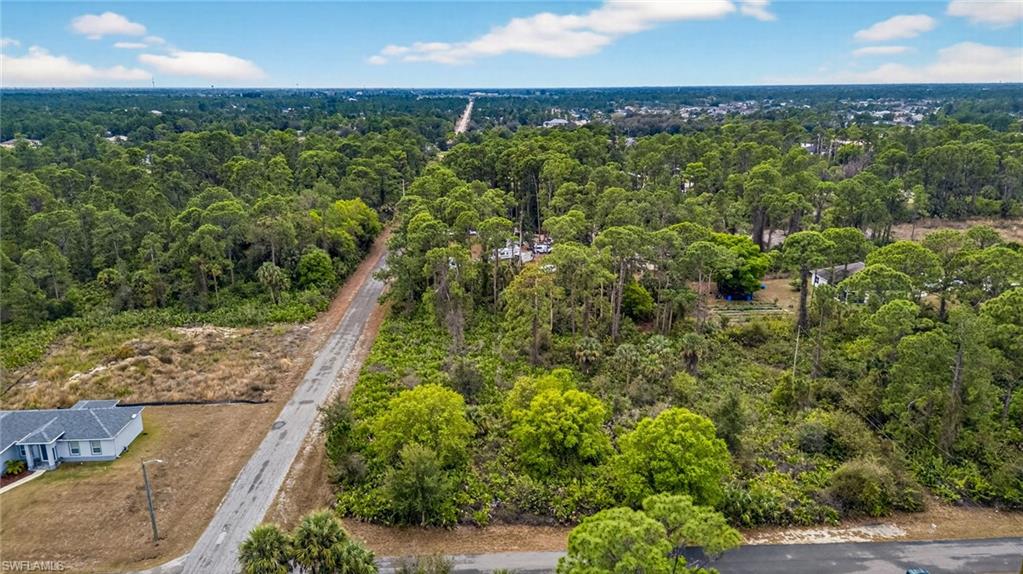Drone / aerial view of a heavily wooded area