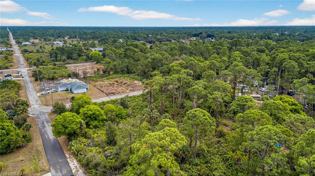 Drone / aerial view of a heavily wooded area