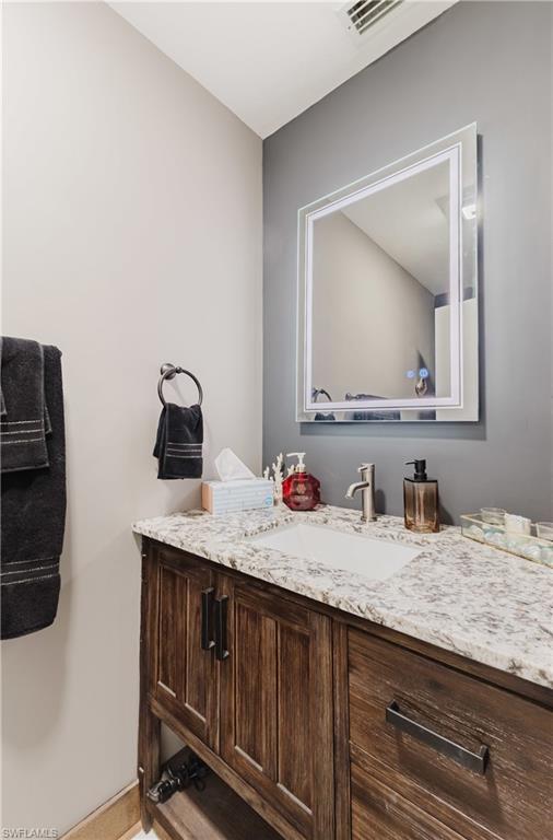 Bathroom featuring vanity