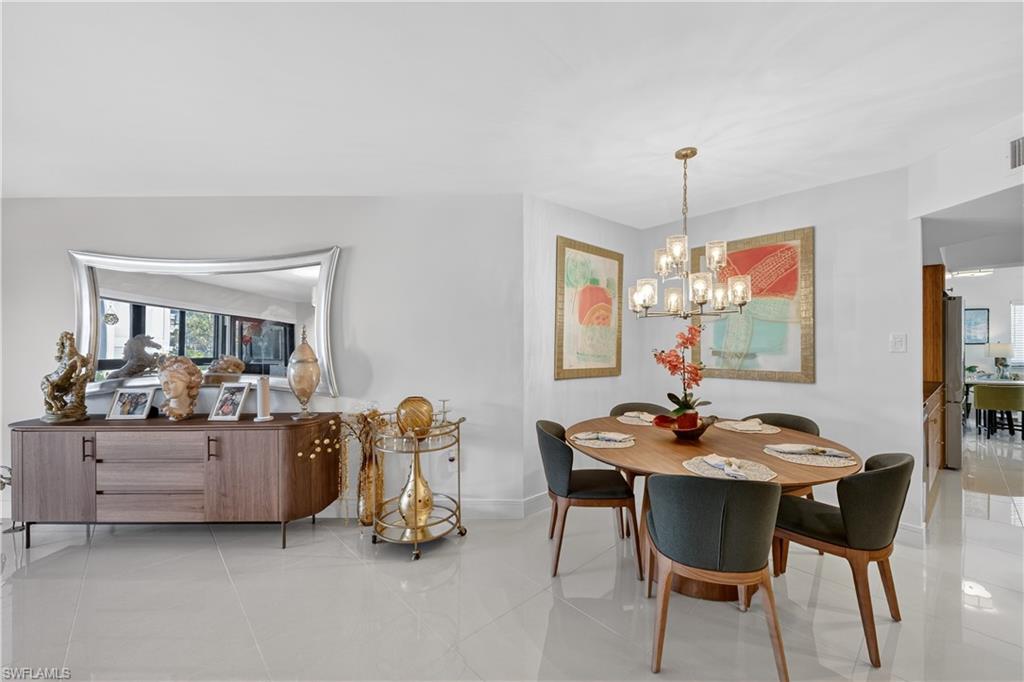 Dining room near living room