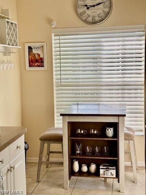Detailed view of baseboards