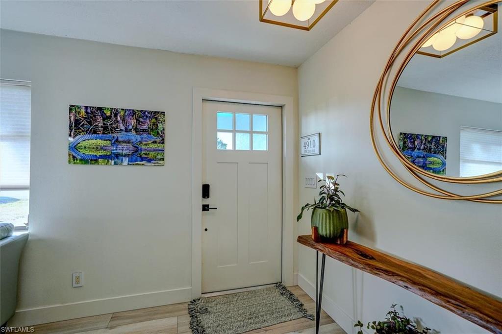 Entryway featuring light wood-type flooring