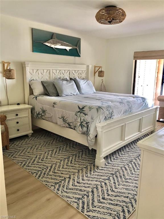 Bedroom featuring light wood finished floors