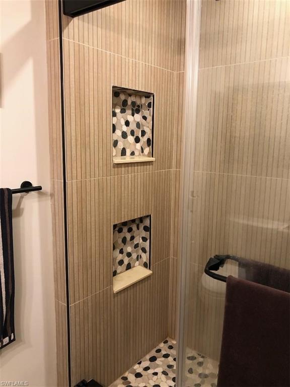 Bathroom with a shower stall