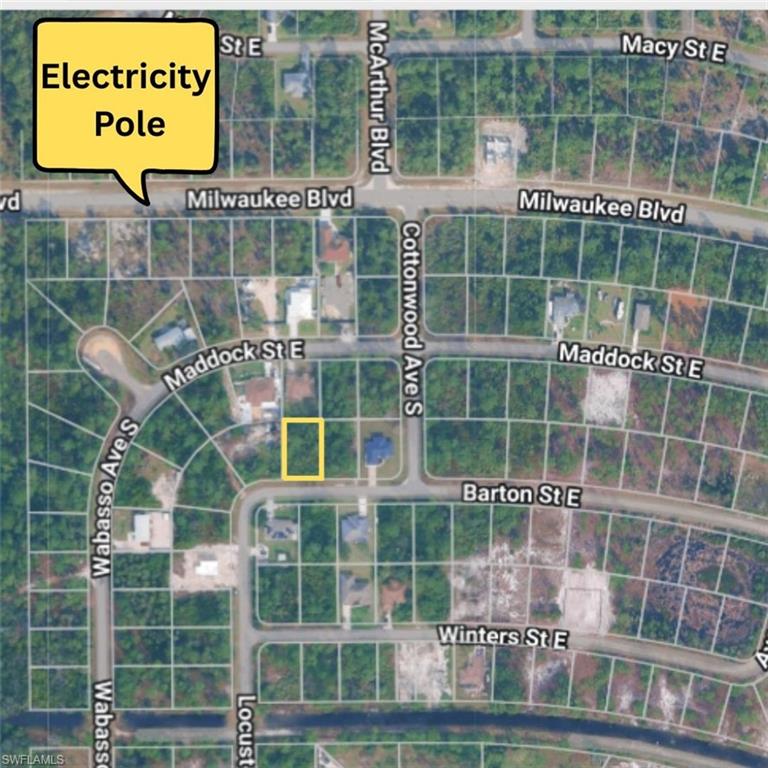 Map of property location featuring property parcel outlined
