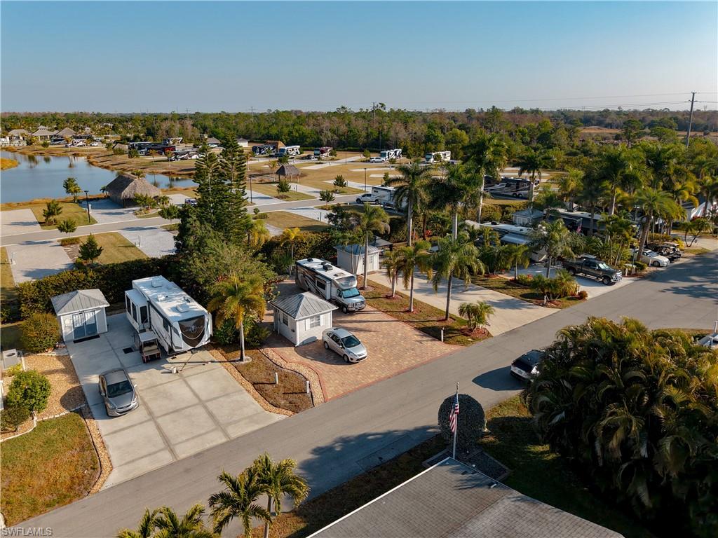 Aerial view of residential area