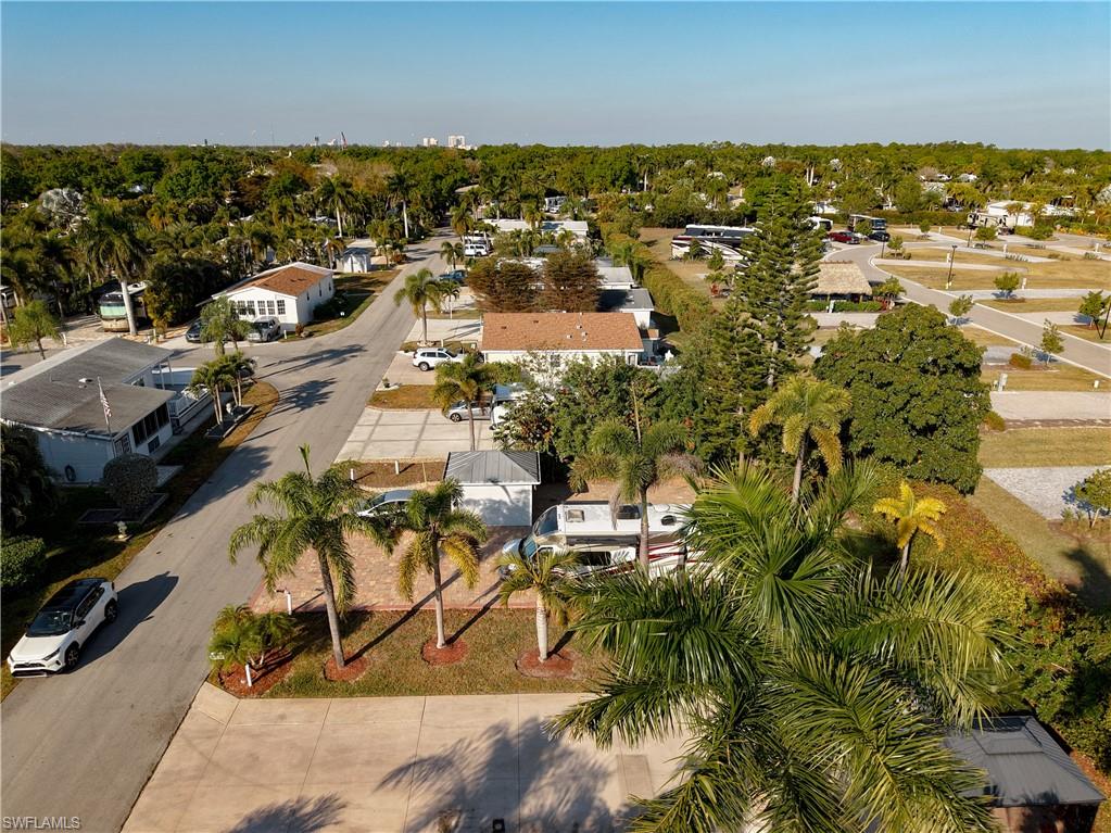 Aerial view of residential area