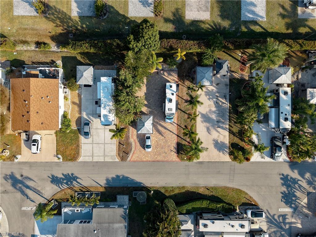 Aerial view of residential area