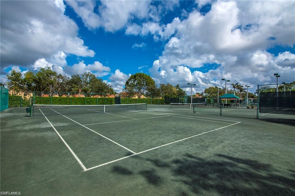 View of tennis court