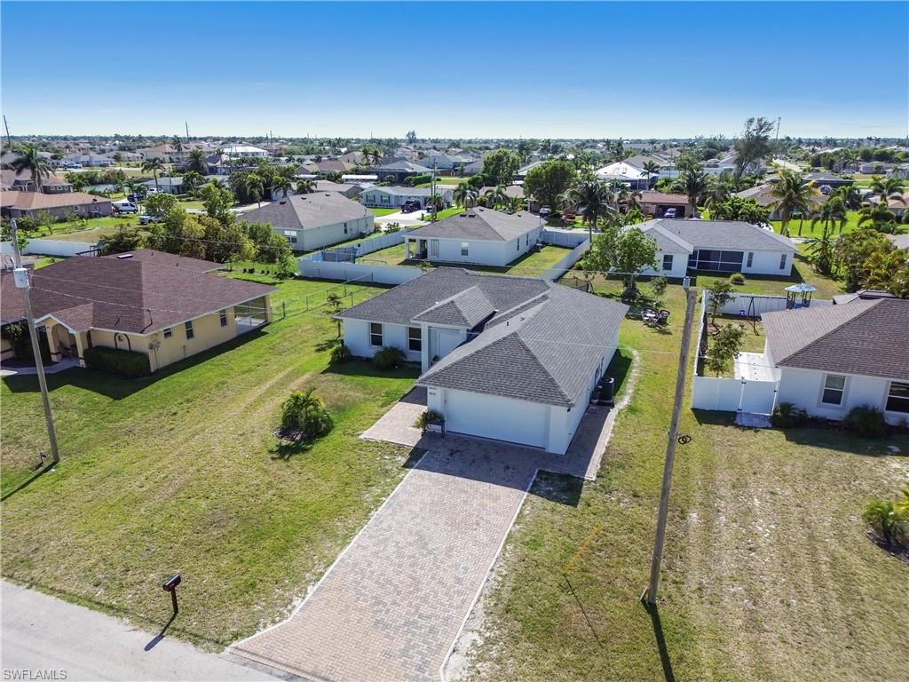 Aerial view of residential area