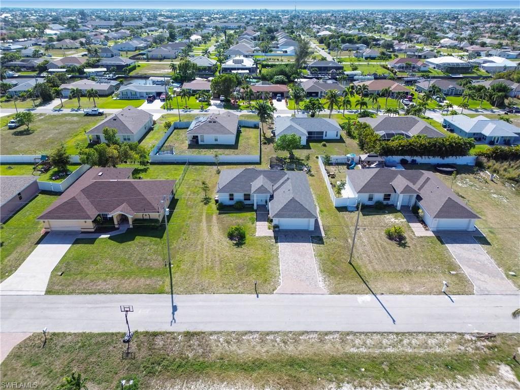 Aerial view of residential area