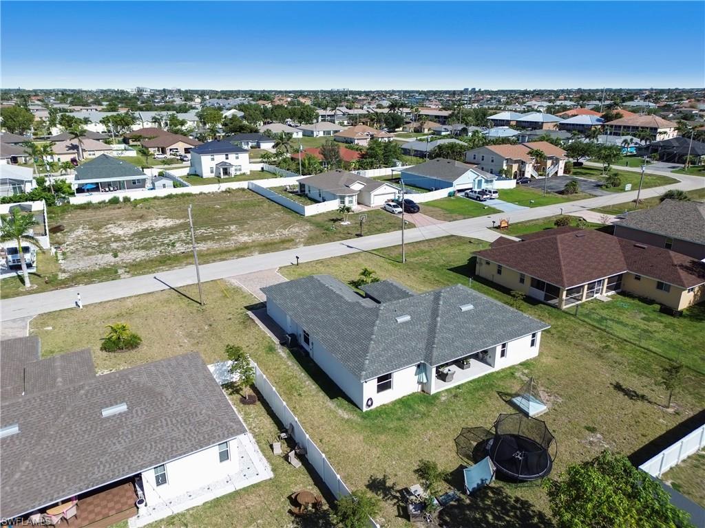 Aerial view of residential area