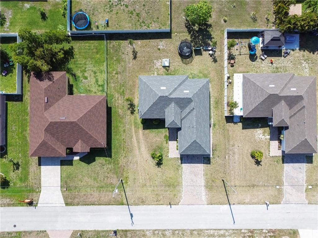 Aerial view of residential area