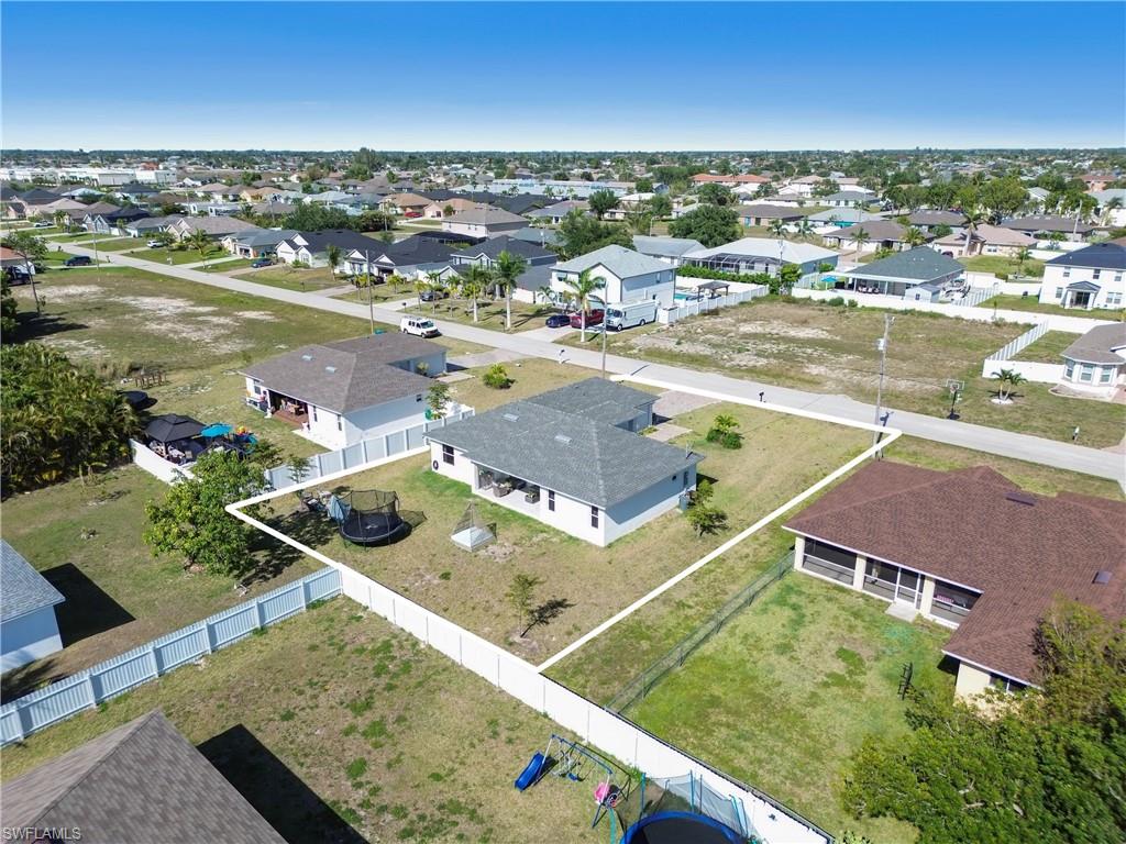 Aerial view of residential area