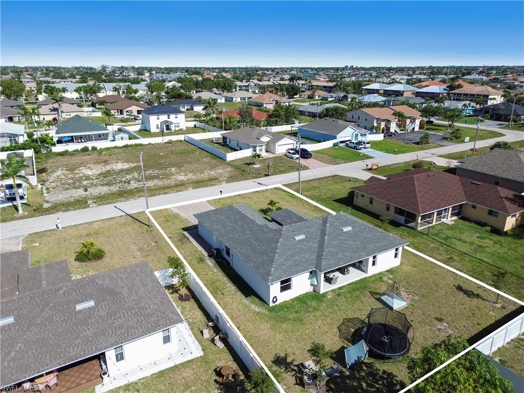 Aerial view of residential area