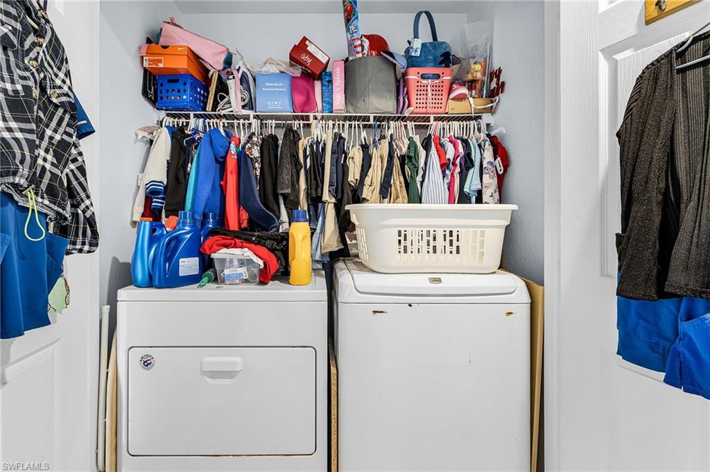 Laundry area with separate washer and dryer