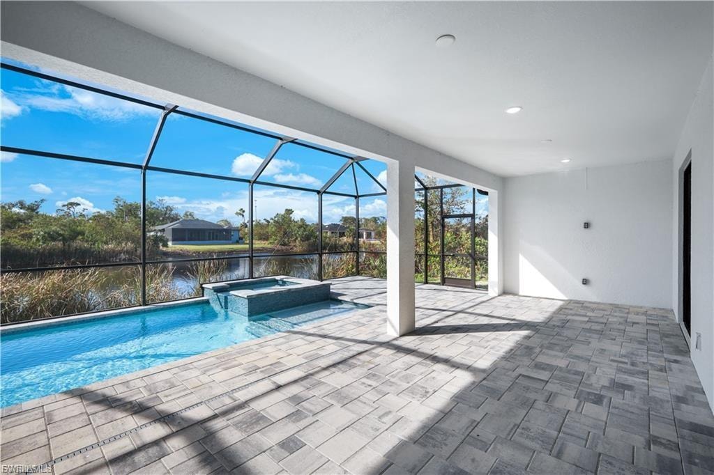 3-car garage with epoxy floor in finished home