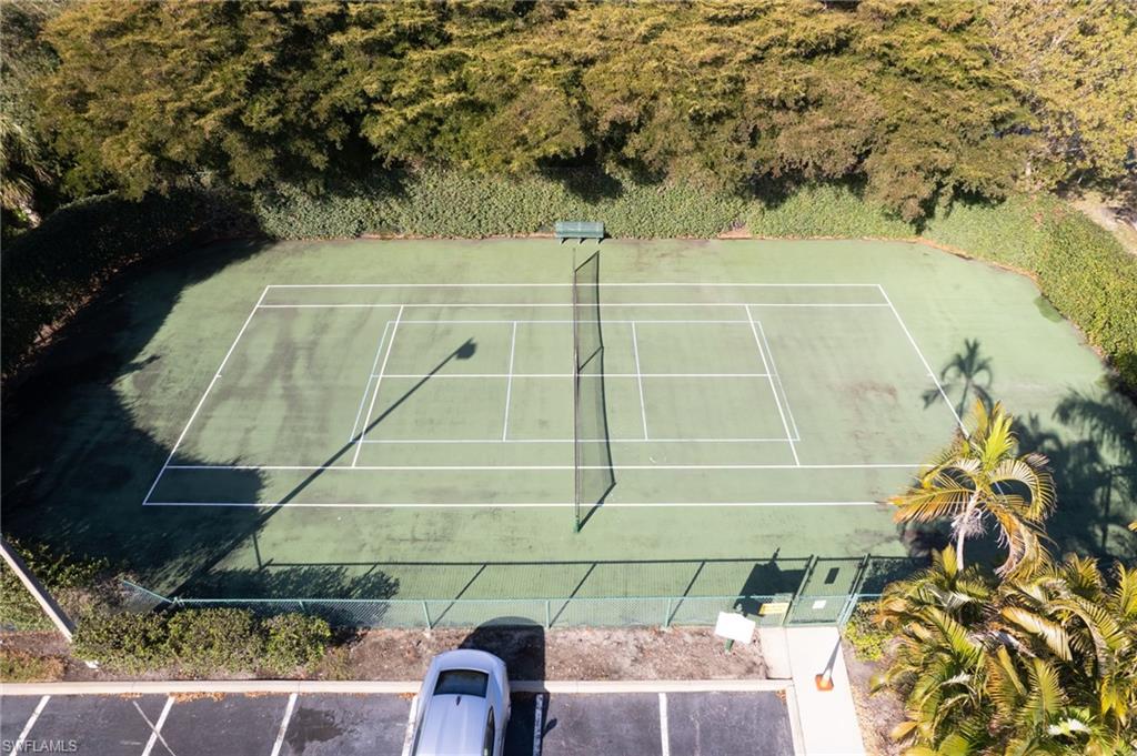 View of tennis court
