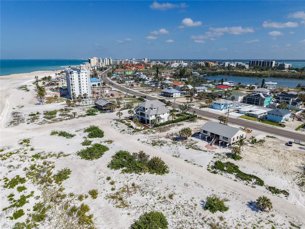 View of urban area with expansive coastline